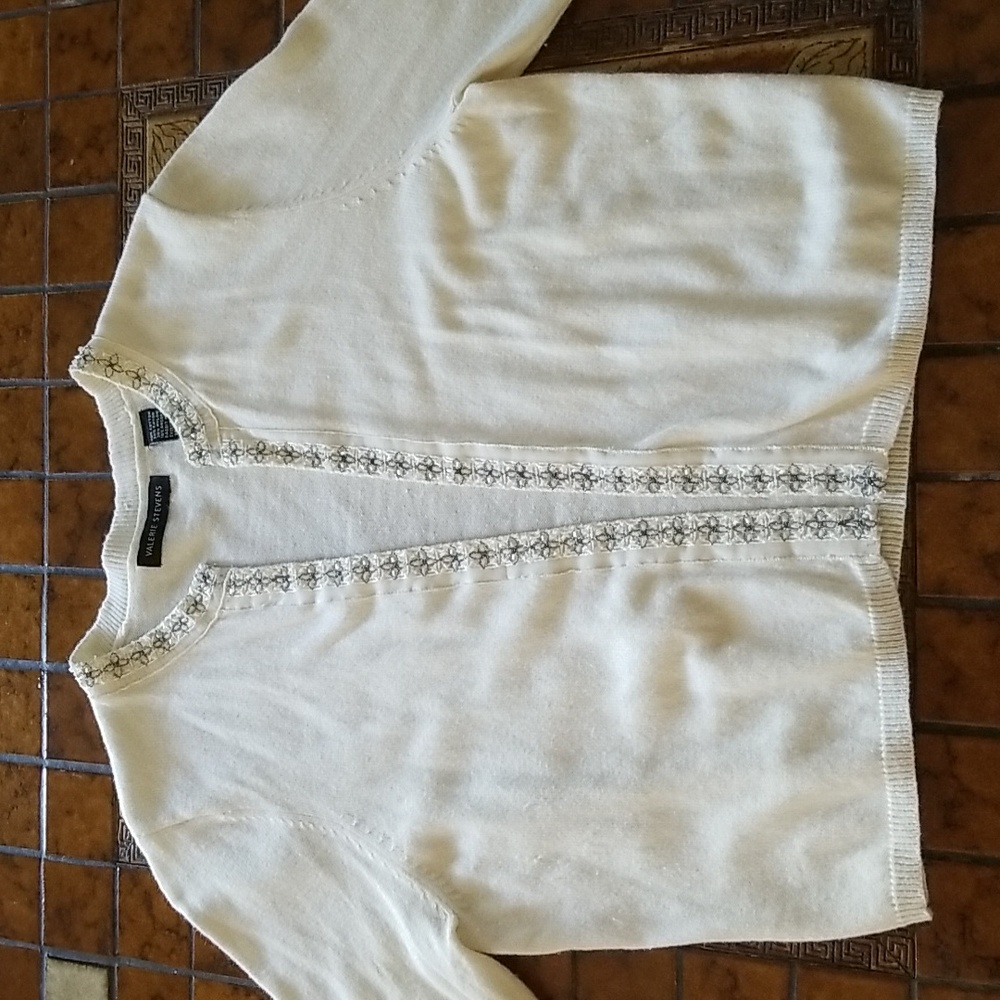 Ivory beaded sweater